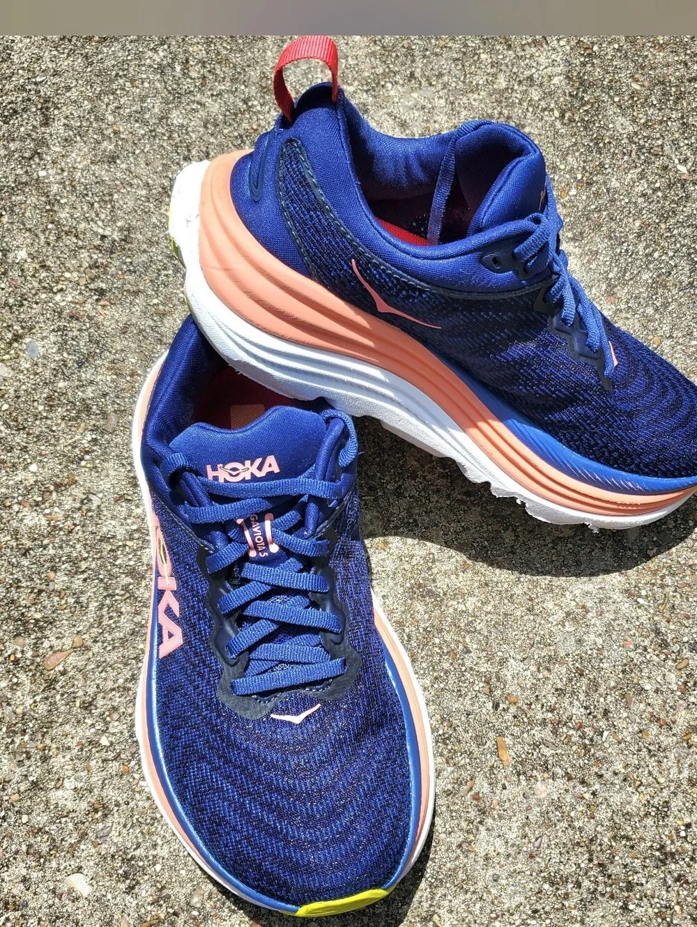 Hoka One One Gaviota 5 Women's Running Shoes Blue and Pink